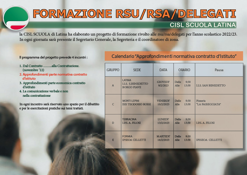 formazione rsu 2022 secondo incontro
