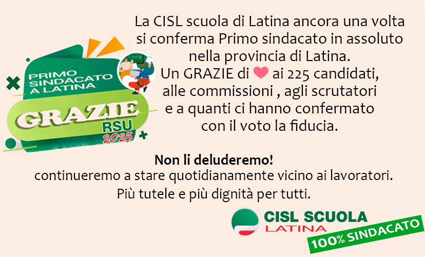 Grazie RSU Cisl 2025