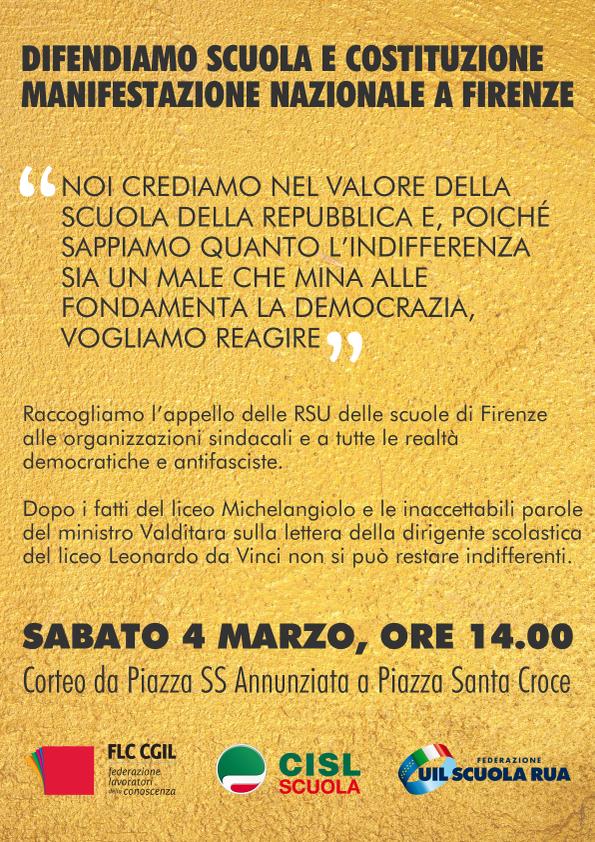 manifestazione 4 marzo